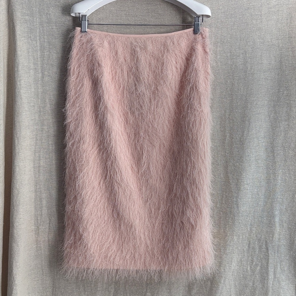 Twinset Milano Midi Skirt with Feather-Like Threads